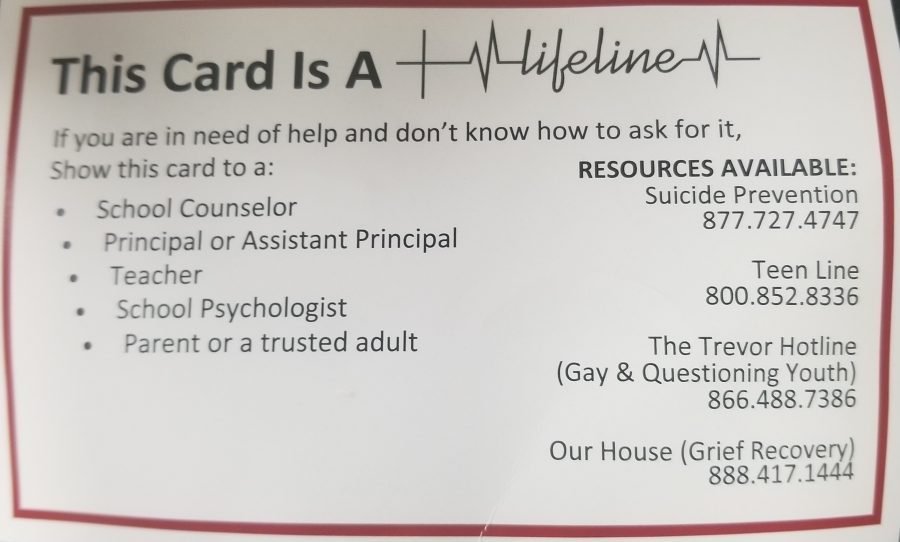 Lifeline Cards Distributed to WCHS