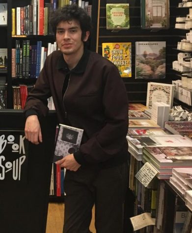 Nieblas (right) featured at his Booksoups reading night in January.