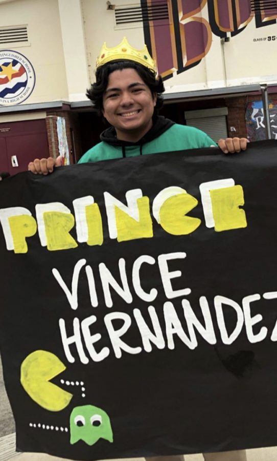 Vince+Hernandez+receiving+his+poster.+Photo+credits+to+%0A%40westcovinahighschool+Instagram