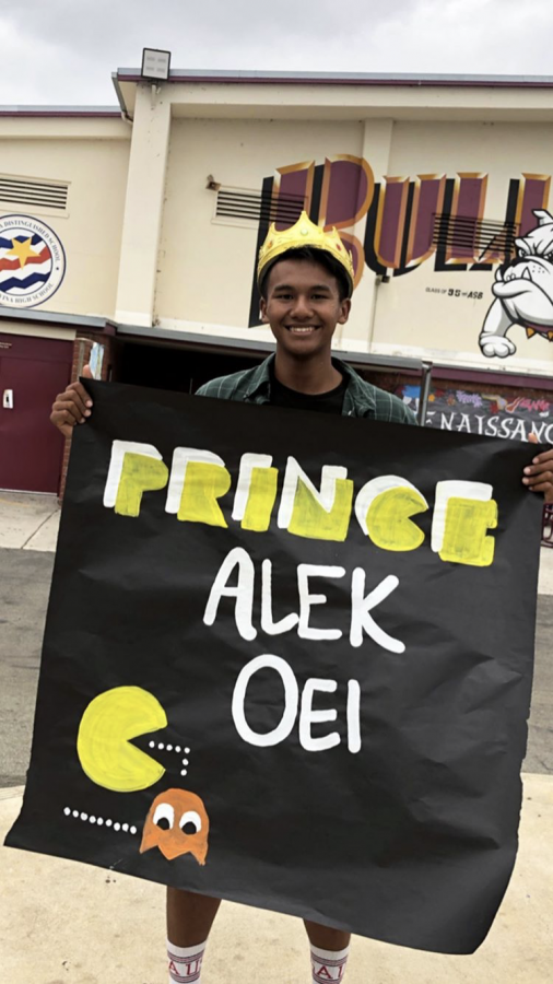 Oei after receiving his nomination poster. Credits to @westcovinahighschool Instagram.