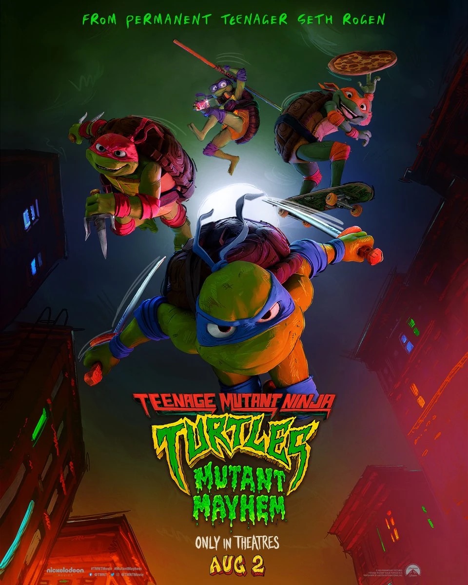 Teenage Mutant Ninja Turtles: Mutant Mayhem movie poster. 