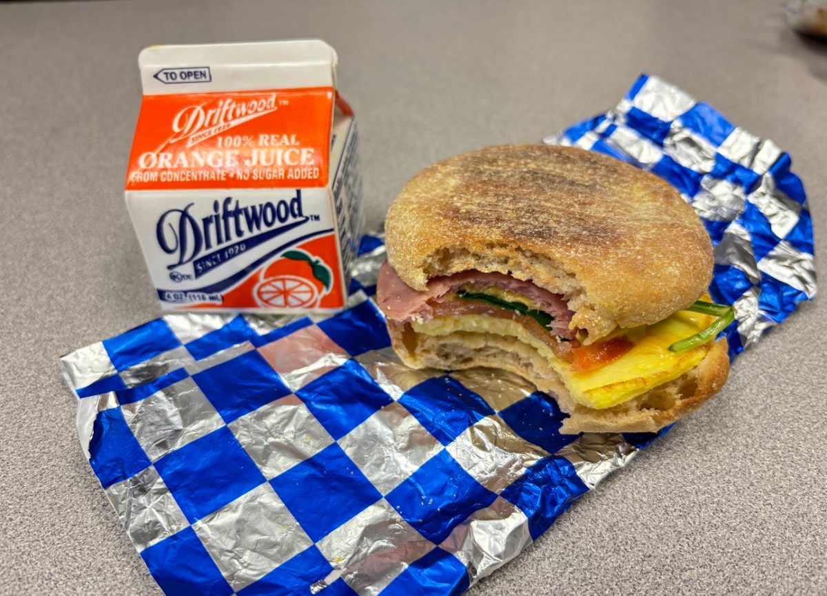 During nutrition English muffin sandwiches were given out, Feb. 7
