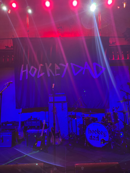 Pre-show Hockey Dad stage at Anaheim House of Blues concert venue on Feb. 15.