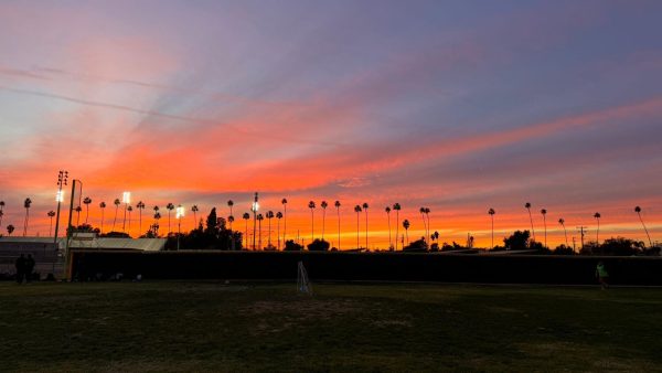  The sunset view from the JV baseball field on Dec. 11. “After practice I love seeing through the window the beautiful sunset,” said junior Melissa Acosta.