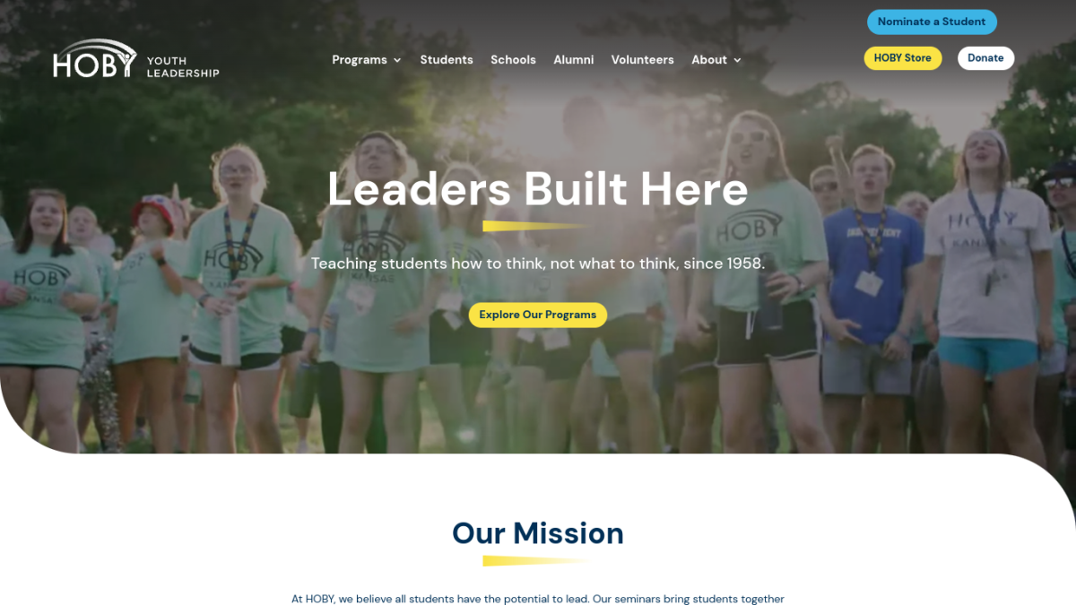 The official HOBY website of the Hugh O’Brian Foundation which features many of the schools and alumni that have participated with the program in the past. Over 5,000 schools in and outside the United States have participated in the program with more than 8,500 students taking part every year.