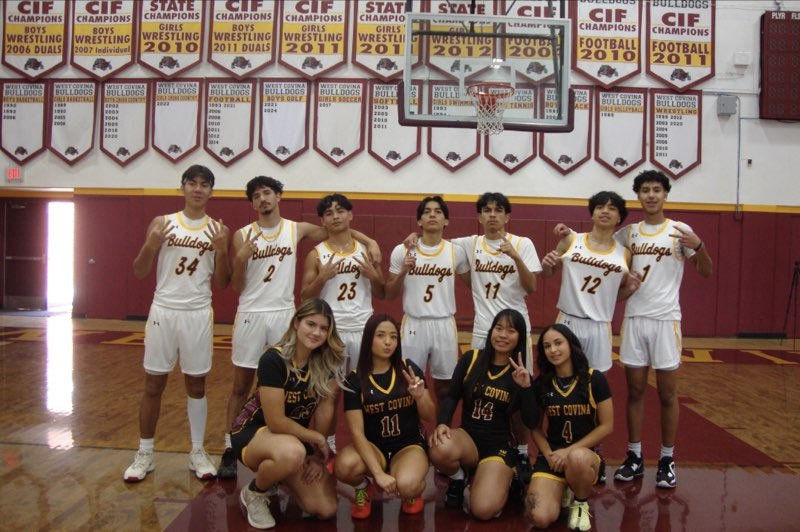 Boys and girls basketball seniors on picture day. Senior Adrian Vasquez, a four year basketball athlete, advised that diligence in sport pays off and helped lead his team to success during the postseason. “Don't worry, eventually all the hard work will pay off and there is always something to look forward to at the end of the road,” said Vasquez.