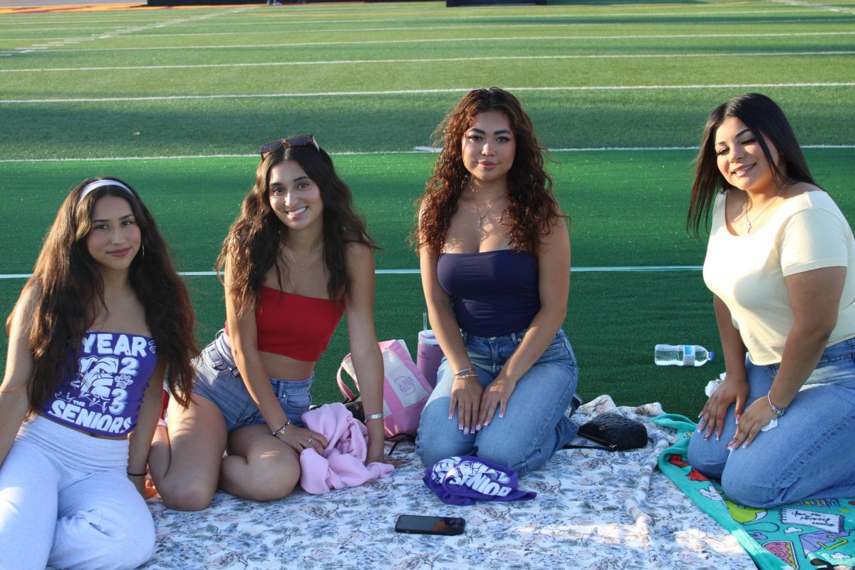 Left to right, Lola Ally, Karissa Victoria, Samantha Saray and Victoria Flores spend time talking and hanging out while waiting for other friends to arrive. Victoria says that her two past Spanish teachers, Stephanie Serrano and Maria Espinosa have had a big influence on her, as they always believed in her and her efforts. 

“I would just say thank you, they’ve made a very big impact on my life and I will never forget them,” Victoria said.

After graduation, Victoria plans to attend University of California, Santa Cruz (UC)  to study sociology in hopes of becoming an FBI agent one day.


