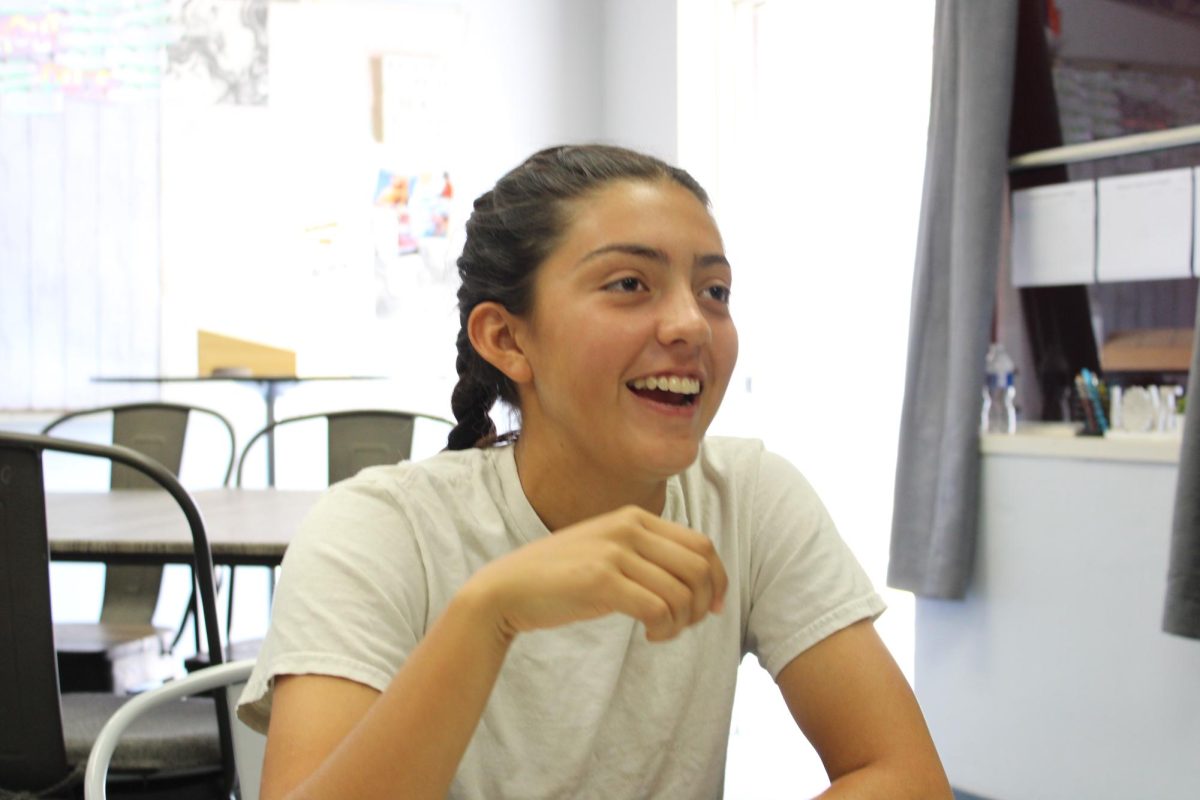 Senior Sophia Adler in L-10 on Sept. 24, acknowledges how this day not only recognizes fitness and general health, but acknowledges the struggle of having a menstrual cycle, something specific to women. ¨We have something that they don't have to deal with, like the cramps, the periods, the mental emotions, all that,¨ Adler said.