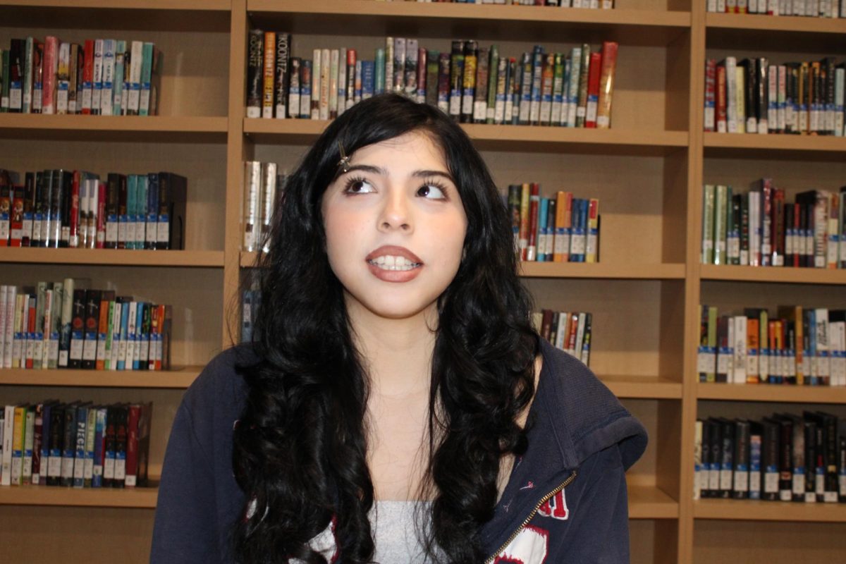 Junior Alyssa Herrera on Oct. 7, describes why fall is the best season. Herrera loves fall because of Halloween since she loves horror she also loves the weather it brings. ¨The weather, it's not too cold, not too hot. I can wear sweaters without sweating and I just think it's the perfect time to wear warm outfits without being too hot,¨ Herrera said.
