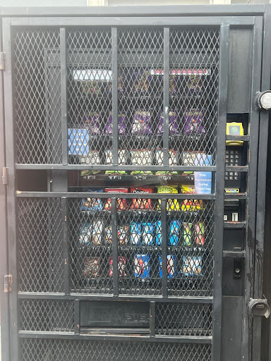 The vending machine outside the boy’s locker room which holds various snacks that students can purchase for 50 cents to $1.50 throughout the school day.