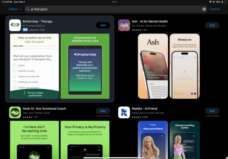 Mobile apps for AI therapy promote accessibility and immediate, on-demand support. They remove barriers like waitlists and costs, making them a more convenient option. These apps shift the demand for care away from trained professionals to themselves.
