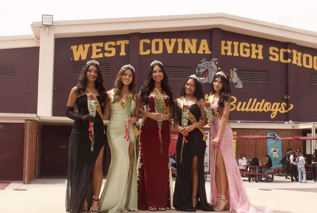 Members of this year's prom court after the prom fashion show on April 19 April 19. “The fun part, like homecoming and stuff, that is like the movies, they have prom and stuff, announcing prom queen [and] prom king,” senior Stephanie Perez said.